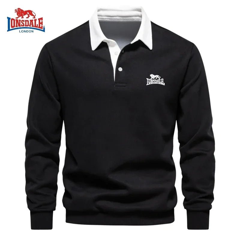 Autumn and winter men's embroidery brand pure cotton long sleeved polo shirt new fashion casual multifunctional jacket top - PratSN