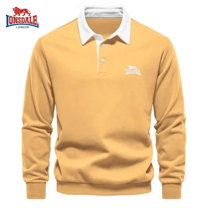 Autumn and winter men's embroidery brand pure cotton long sleeved polo shirt new fashion casual multifunctional jacket top - PratSN