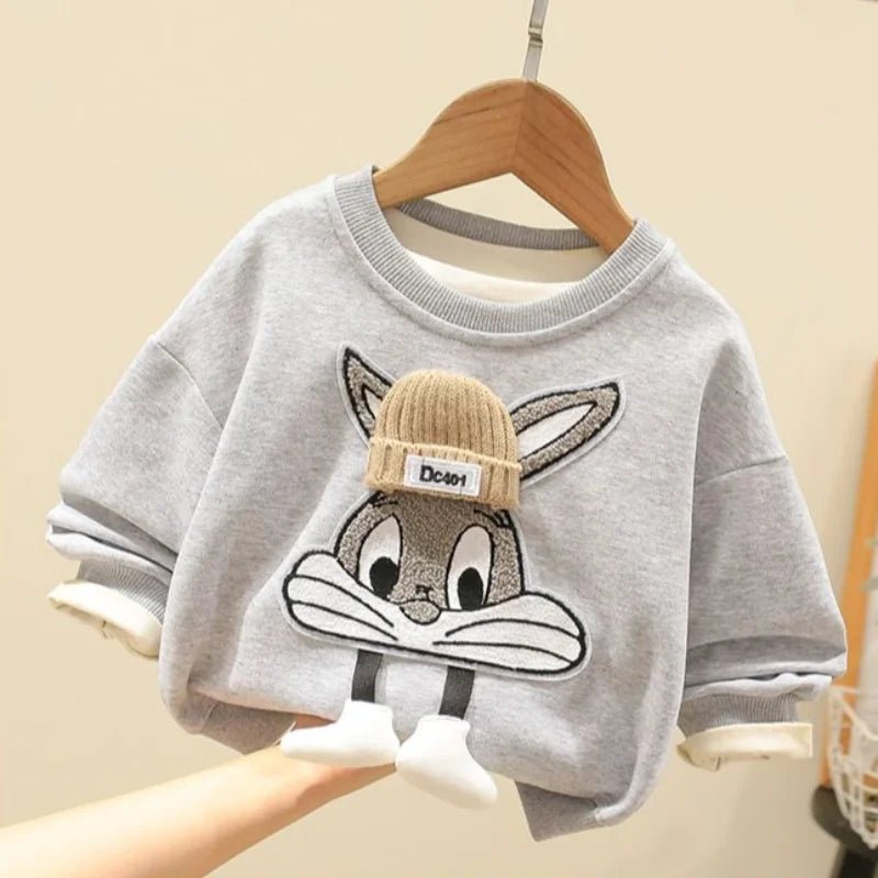 Autumn Kid Boy Clothes Set Cartoon Printed Sweatshirts Pullover Top and Pants Bottom 2pcs Suit Children Girls Outfits Tracksuits - PratSN