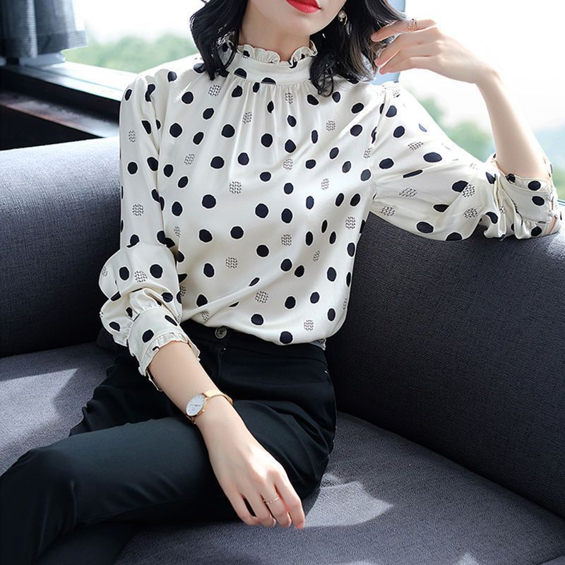 Autumn Long Sleeve Plus Size Silk Shirt - PratSN