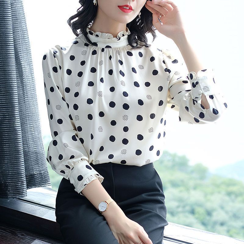 Autumn Long Sleeve Plus Size Silk Shirt - PratSN