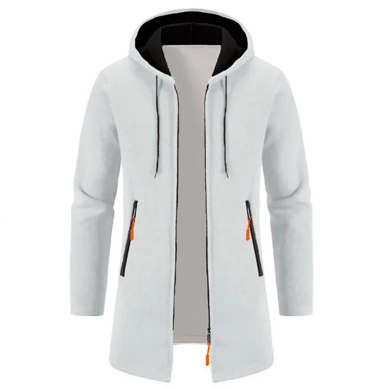 Autumn Men's Long Sleeve Sweatshirts for Men with Zipper Hooded Mens Oversize Winter Top Jacket Coat Warm Streetwear - PratSN
