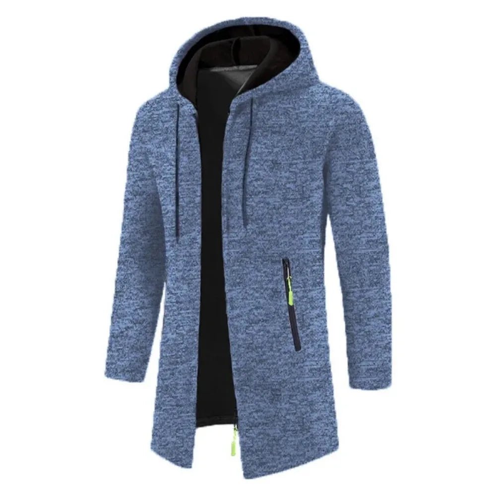 Autumn Men's Long Sleeve Sweatshirts for Men with Zipper Hooded Mens Oversize Winter Top Jacket Coat Warm Streetwear - PratSN