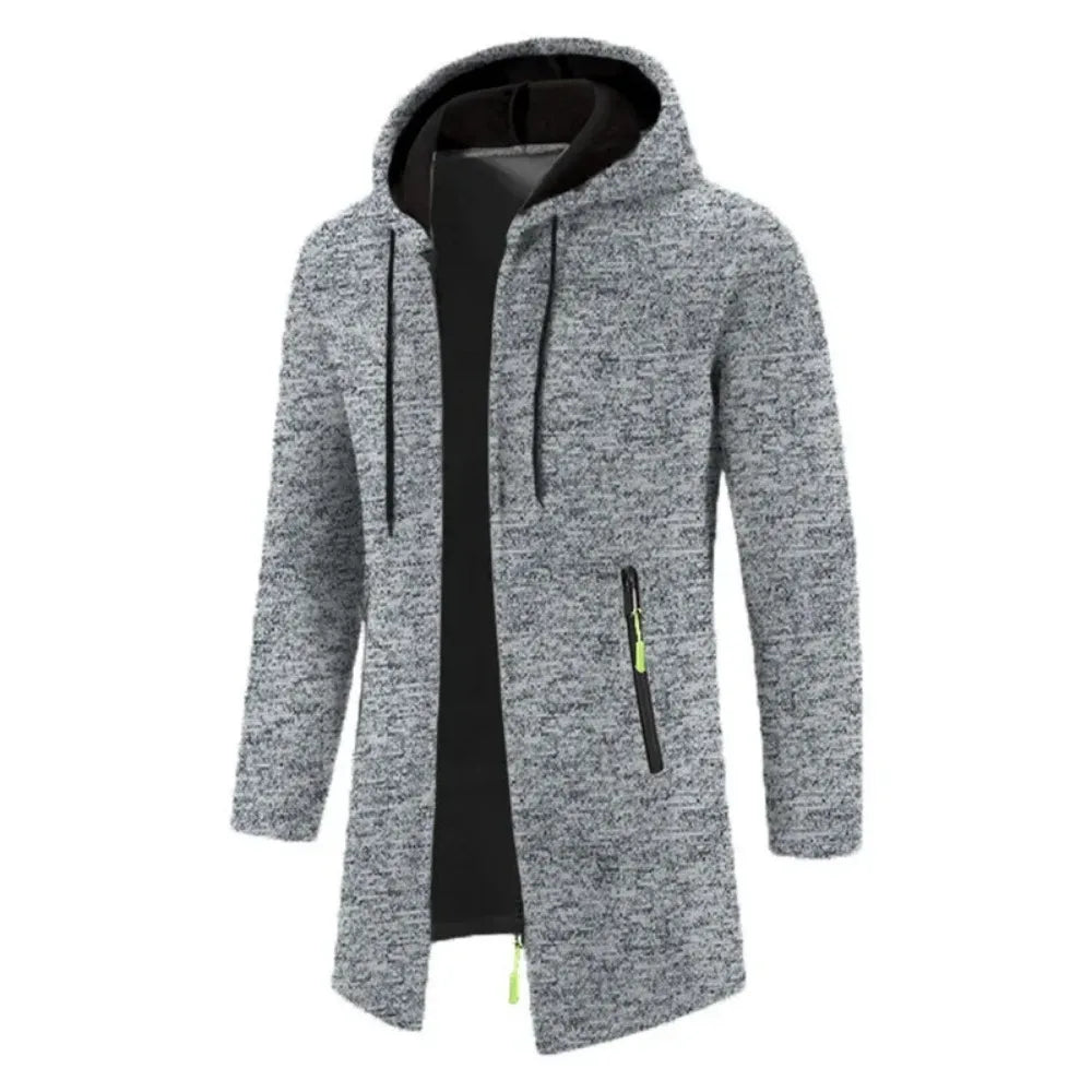 Autumn Men's Long Sleeve Sweatshirts for Men with Zipper Hooded Mens Oversize Winter Top Jacket Coat Warm Streetwear - PratSN