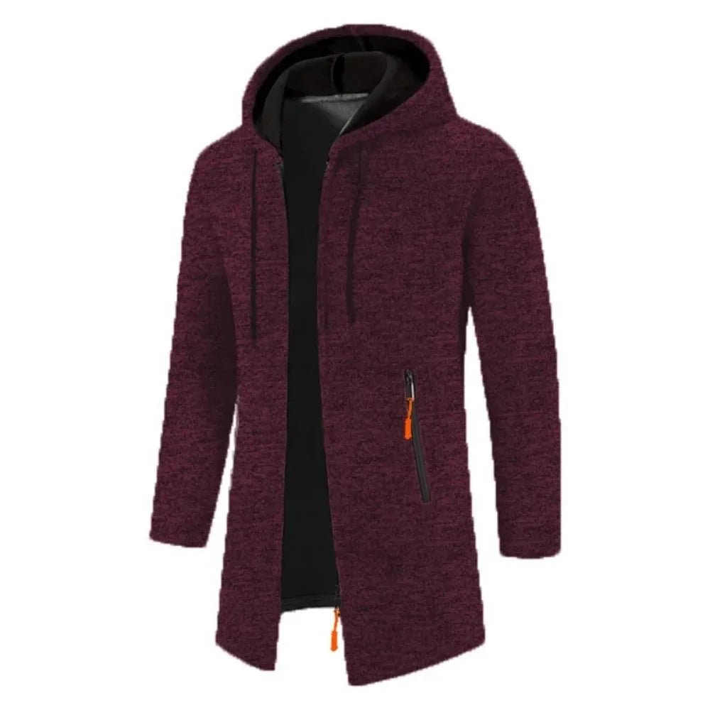 Autumn Men's Long Sleeve Sweatshirts for Men with Zipper Hooded Mens Oversize Winter Top Jacket Coat Warm Streetwear - PratSN