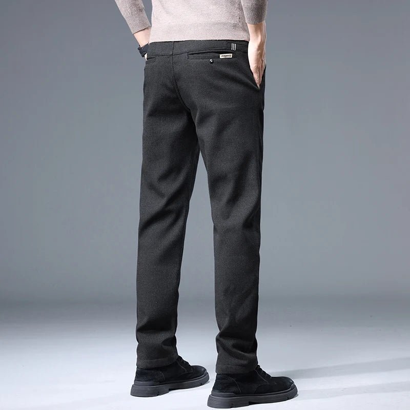 Autumn Winter Men's Brand Pants High Quality Casual Business Fashion Stretch Thick Cotton Bamboo Trousers Male Clothing - PratSN