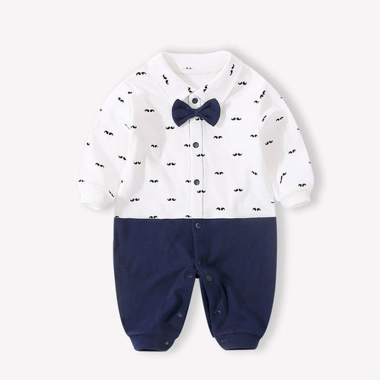 Baby Bodysuit Spring And Autumn Baby Hatsuit Climbing Suit Long Sleeve Newborn Gentleman'S Clothing - PratSN