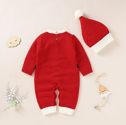 Baby Boy And Girl Knitted Jumpsuits Christmas Cute Clothes And Hats - PratSN