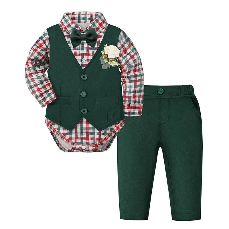 Baby Boy Baptism Outfit Infant First Easter Church Christening Suit Set Toddler Formal Wedding Birthday Party Gift Clothes - PratSN