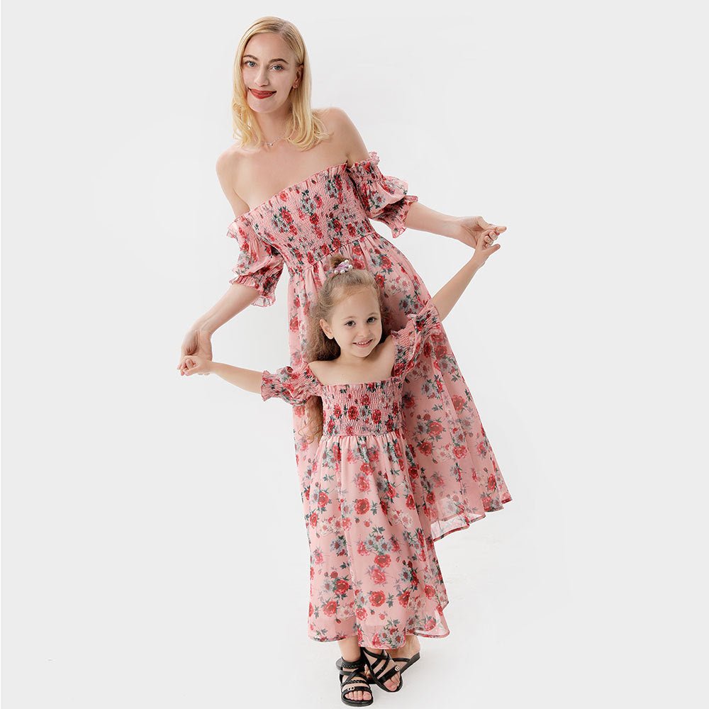 Baby Romper Woven Mother And Daughter Suspender Dress - PratSN