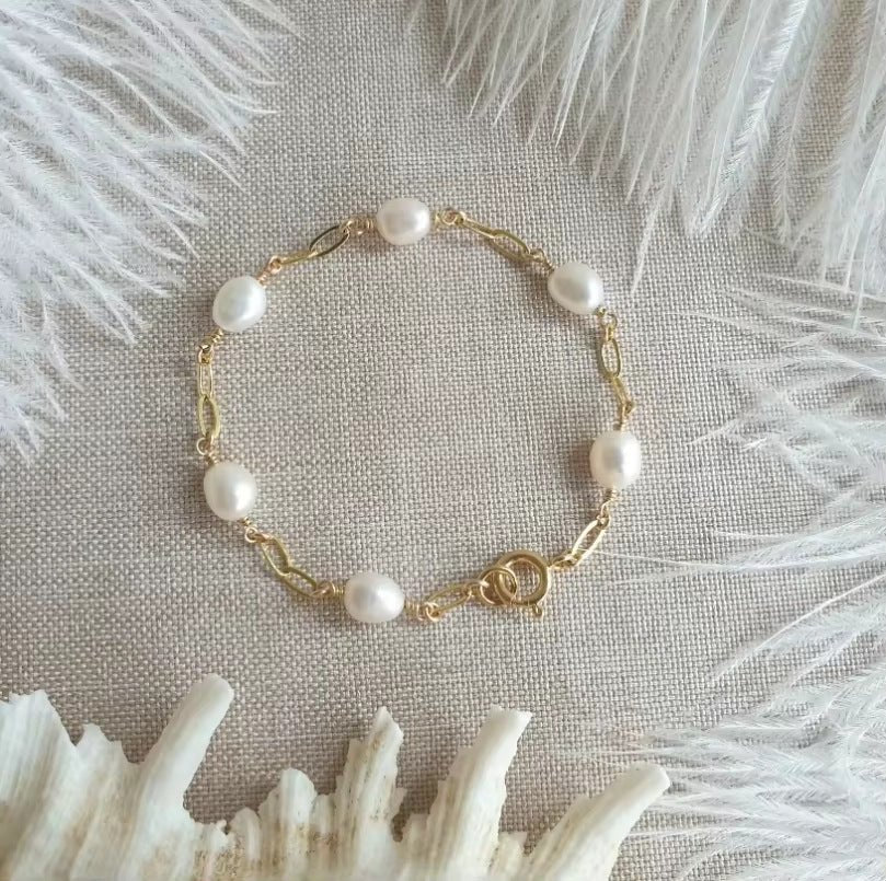 Baroque Freshwater Pearl Bracelet Light Luxury Stainless Steel - PratSN