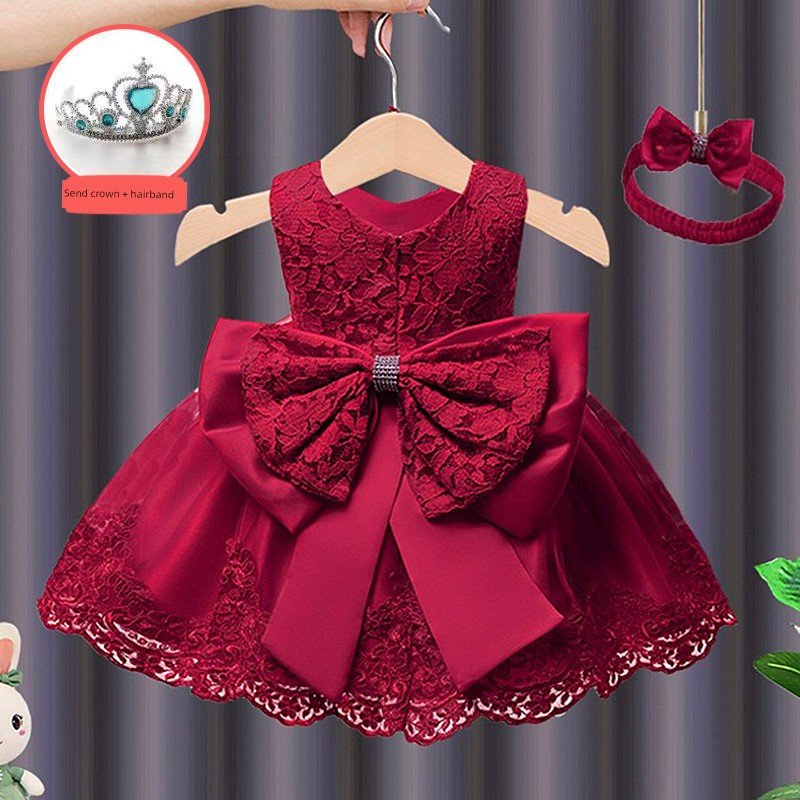 Birthday Baby Girl Zhuazhou Classy - Year - Old Banquet Dress - PratSN