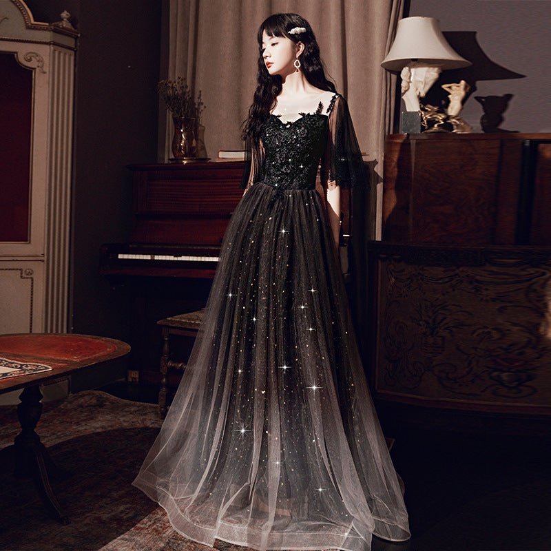 Black Annual French Dinner Dresses - PratSN