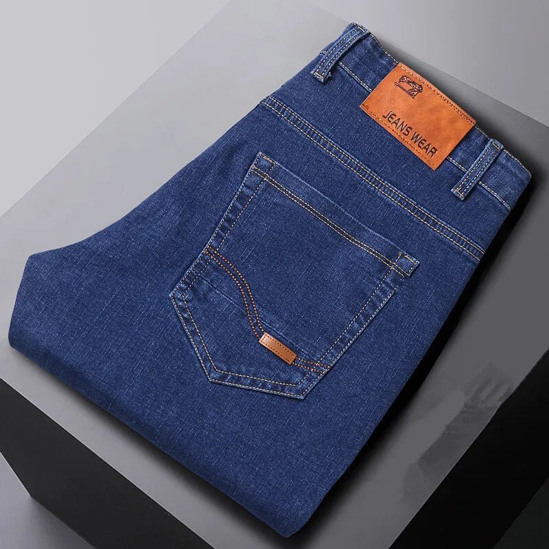 Blue Men's Stretch Jeans, Black Denim Trousers, Fashion Slim Casual Pants Asian Size 28 - 40 - PratSN