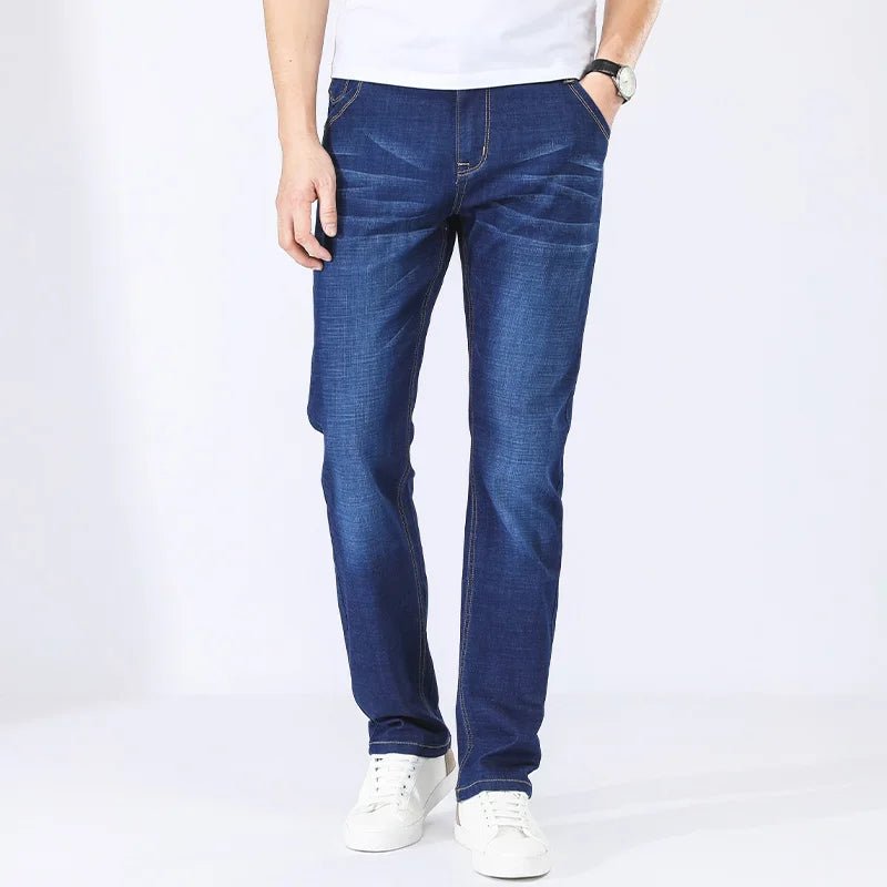 Blue Men's Stretch Jeans, Black Denim Trousers, Fashion Slim Casual Pants Asian Size 28 - 40 - PratSN
