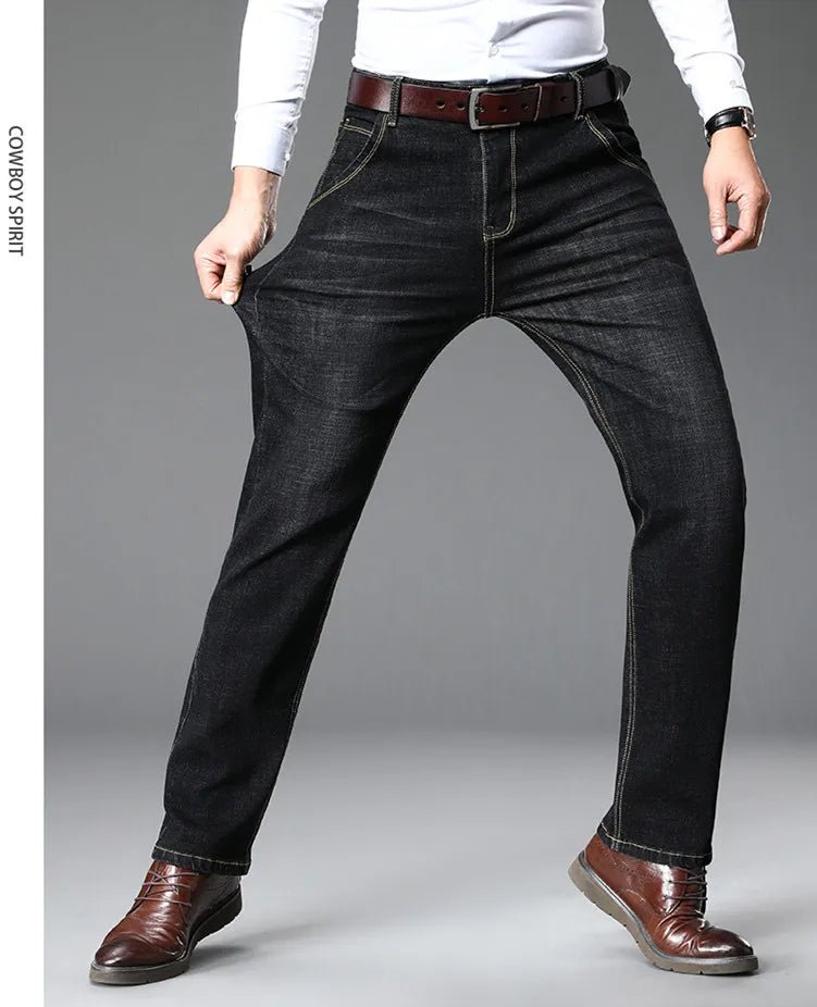 Blue Men's Stretch Jeans, Black Denim Trousers, Fashion Slim Casual Pants Asian Size 28 - 40 - PratSN