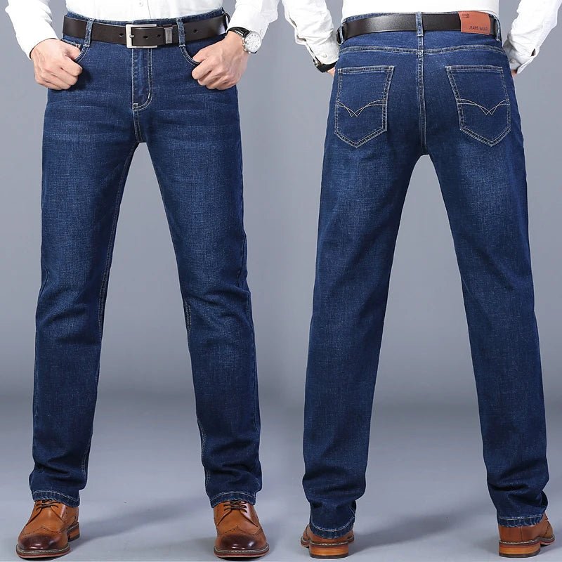 Blue Men's Stretch Jeans, Black Denim Trousers, Fashion Slim Casual Pants Asian Size 28 - 40 - PratSN