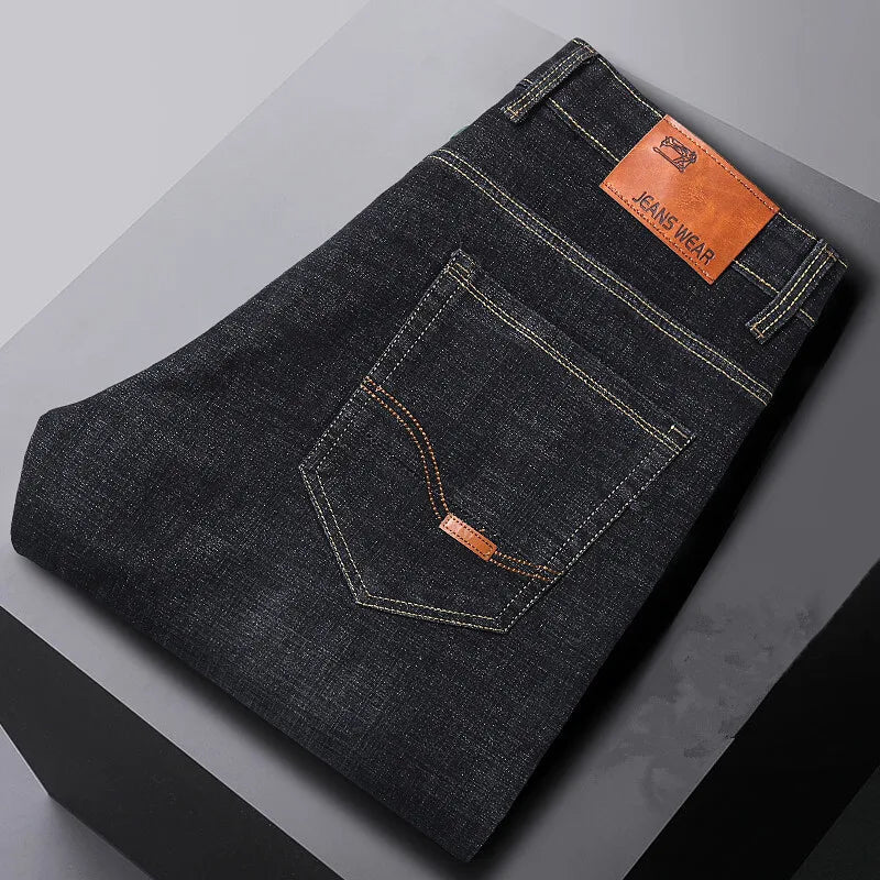 Blue Men's Stretch Jeans, Black Denim Trousers, Fashion Slim Casual Pants Asian Size 28 - 40 - PratSN