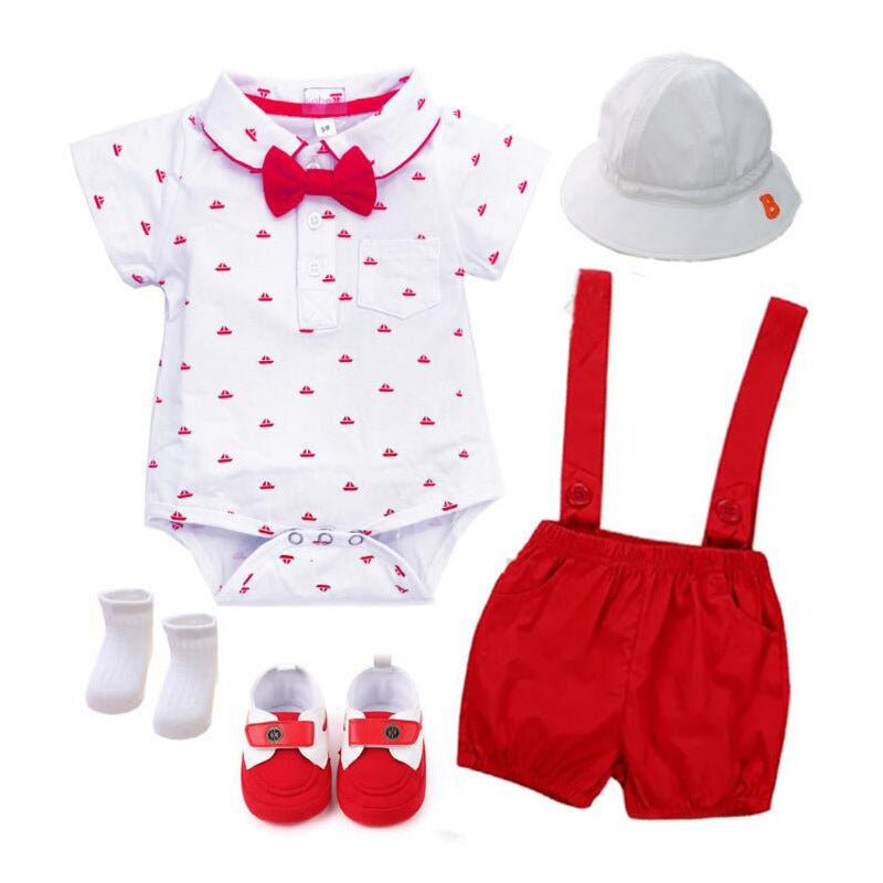 Boys Baby Clothes Suit Short Sleeve Triangle Shorts Children's Clothes - PratSN