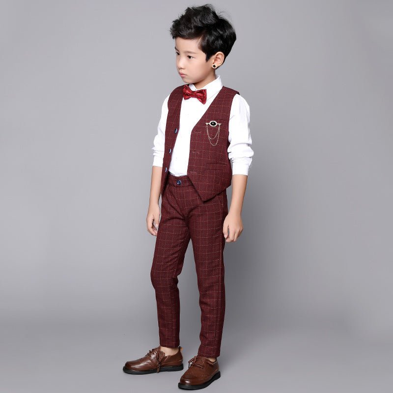 Boy's Suit Fashion Spring Two - piece Vest Set - PratSN