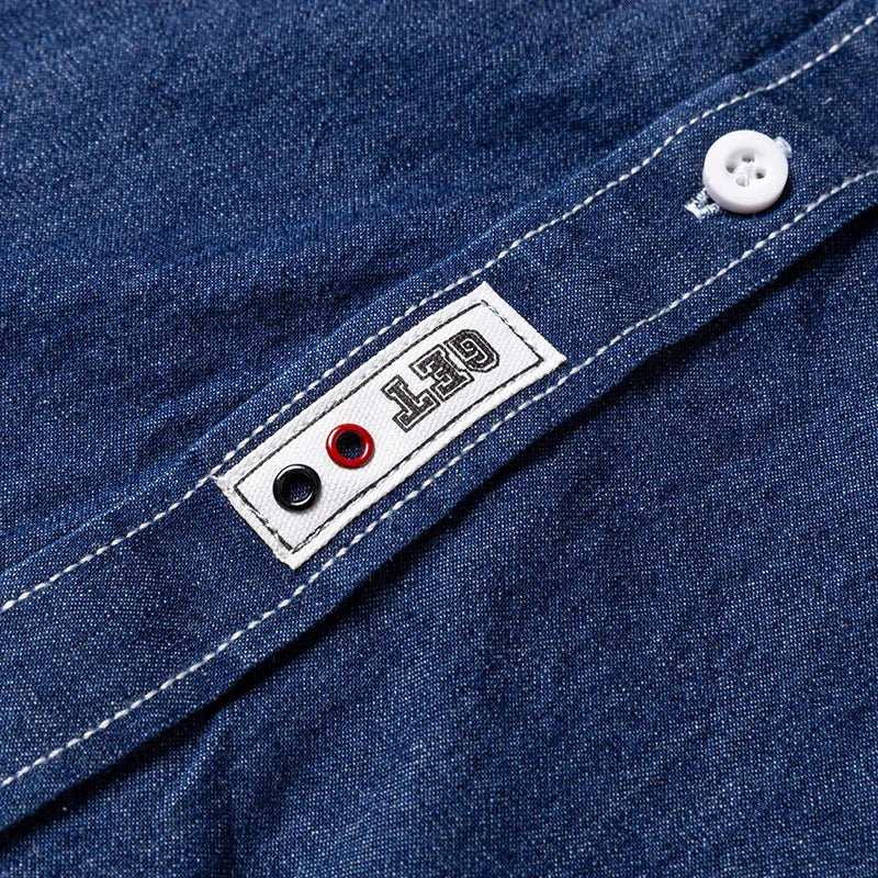 Brand Elastic Cotton Denim Shirt Men Long Sleeve Quality Cowboy Shirts for Men Casual Slim Fit Mens Designer Clothing - PratSN