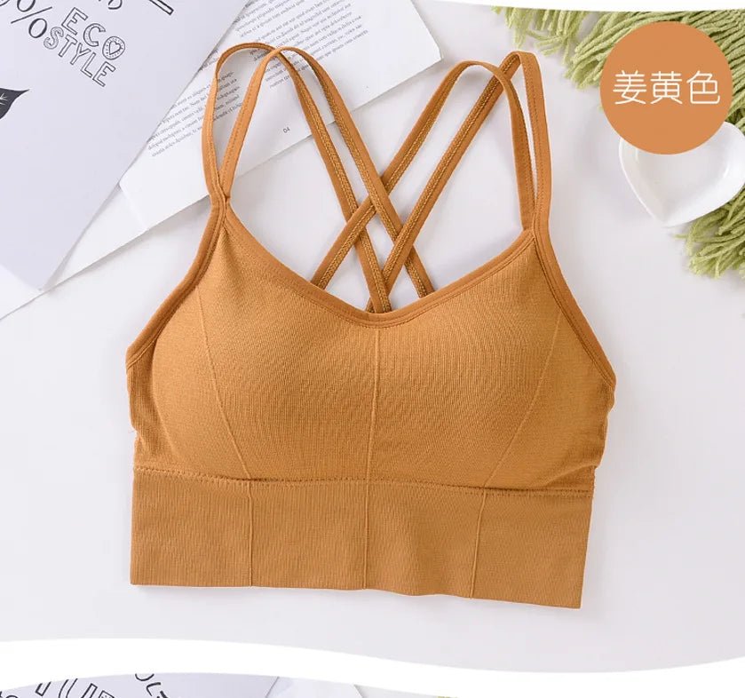 Breathable Sports Bra Anti - sweat Fitness Top Seamless Bra Shockproof Crop Top Women Push up Sport Bra Gym Workout Top - PratSN