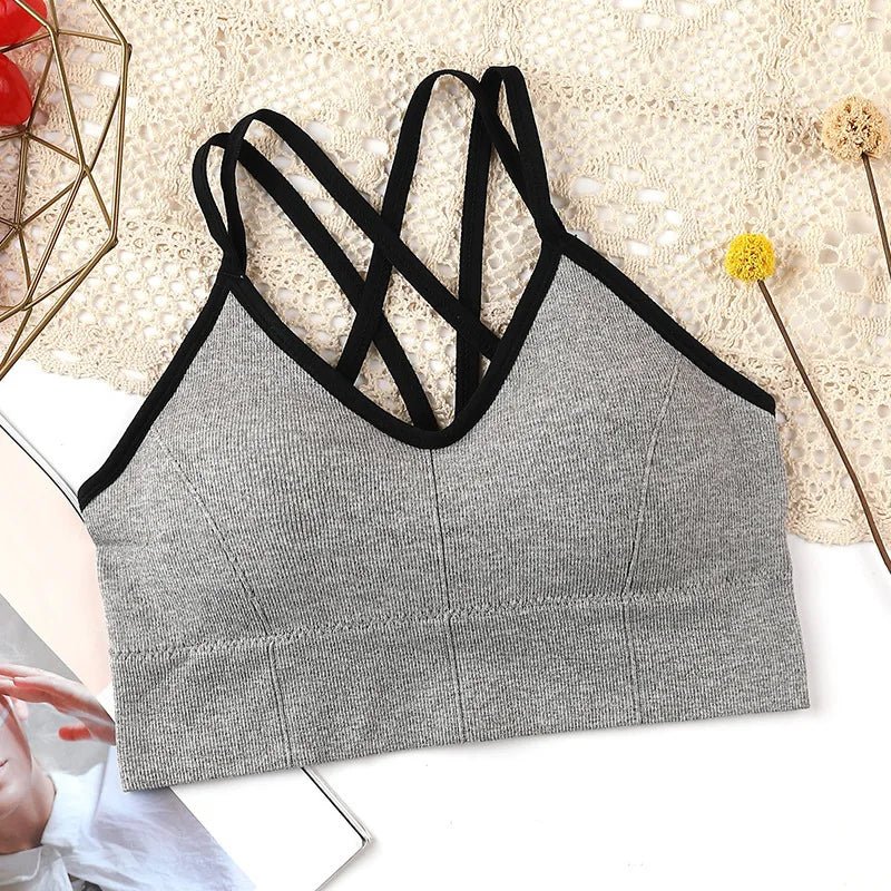 Breathable Sports Bra Anti - sweat Fitness Top Seamless Bra Shockproof Crop Top Women Push up Sport Bra Gym Workout Top - PratSN