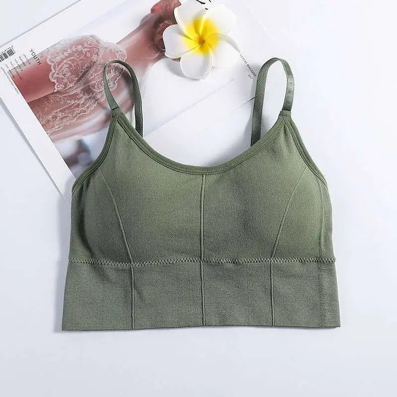 Breathable Sports Bra Anti - sweat Fitness Top Seamless Bra Shockproof Crop Top Women Push up Sport Bra Gym Workout Top - PratSN
