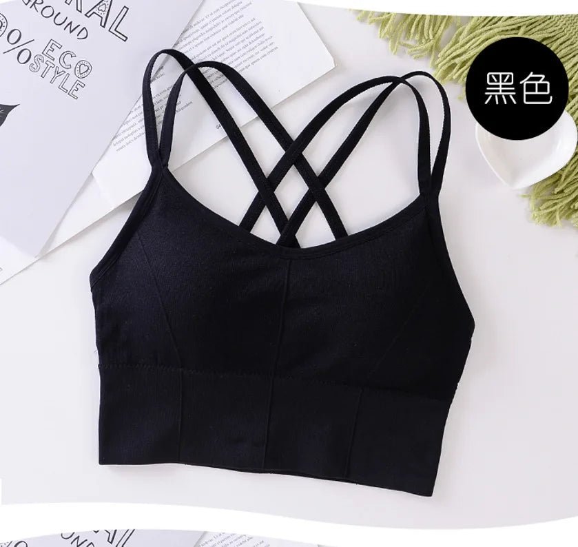 Breathable Sports Bra Anti - sweat Fitness Top Seamless Bra Shockproof Crop Top Women Push up Sport Bra Gym Workout Top - PratSN