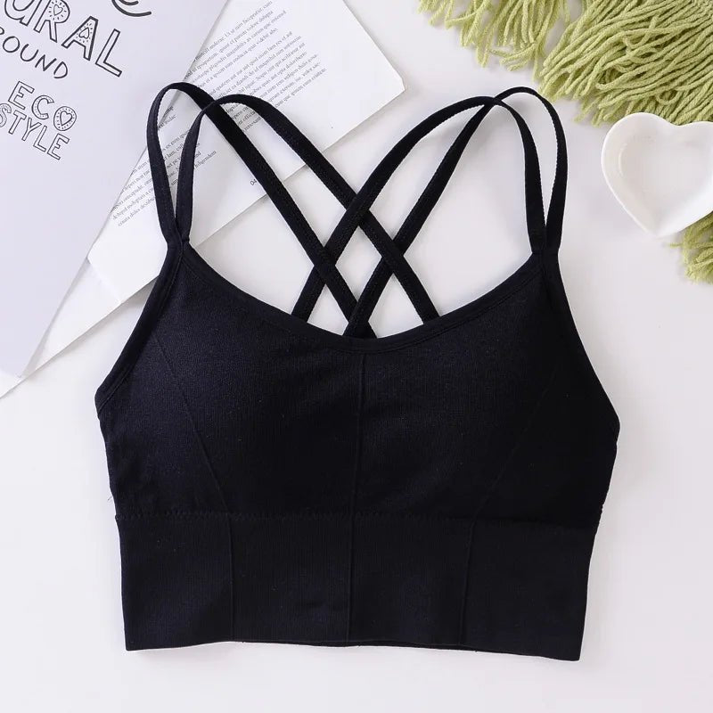 Breathable Sports Bra Anti - sweat Fitness Top Seamless Bra Shockproof Crop Top Women Push up Sport Bra Gym Workout Top - PratSN