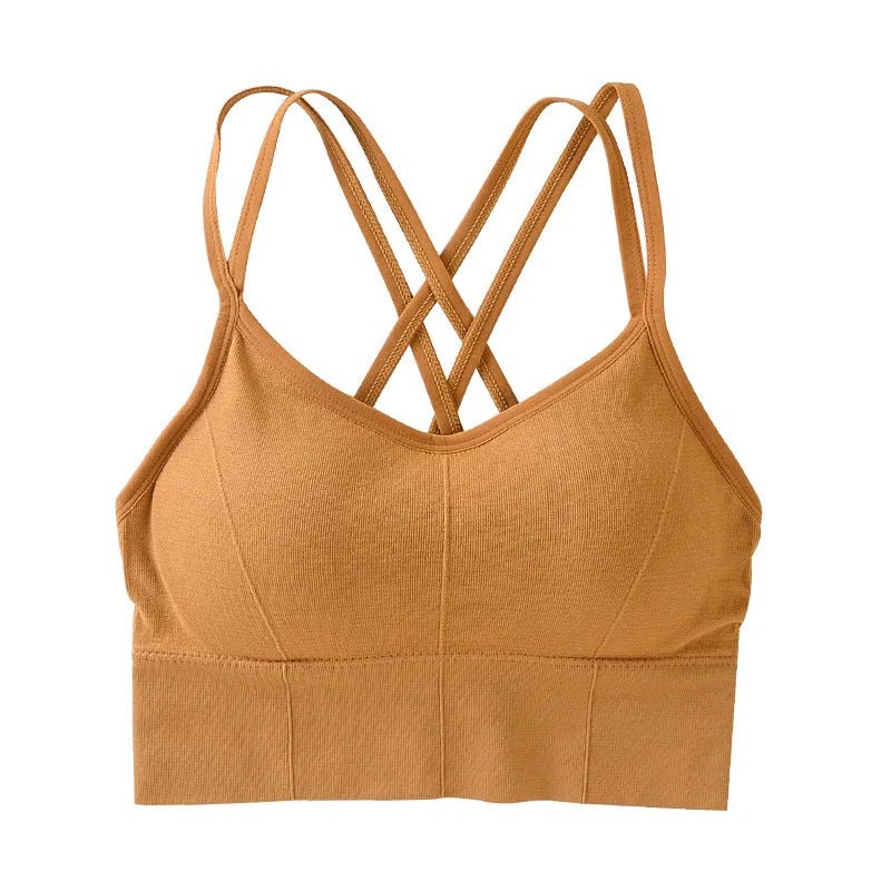 Breathable Sports Bra Anti - sweat Fitness Top Seamless Bra Shockproof Crop Top Women Push up Sport Bra Gym Workout Top - PratSN