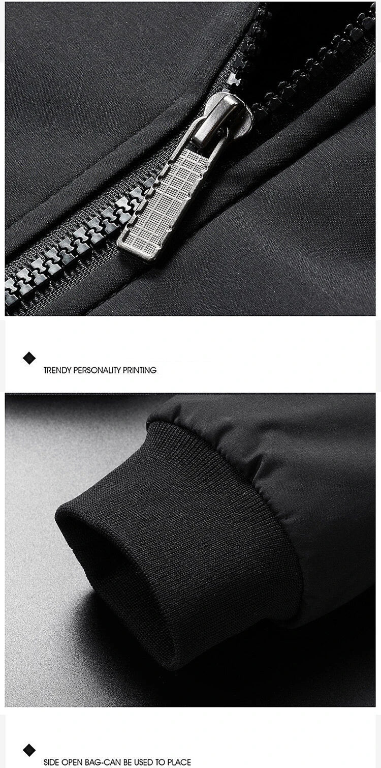 BROWON Brand Jacket for Men Fashion Stand Collar Business Casual Clothes Man 2025 New Solid Color Fleece Warm Winter Jacket Men - PratSN