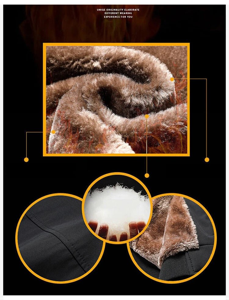 BROWON Brand Jacket for Men Fashion Stand Collar Business Casual Clothes Man 2025 New Solid Color Fleece Warm Winter Jacket Men - PratSN