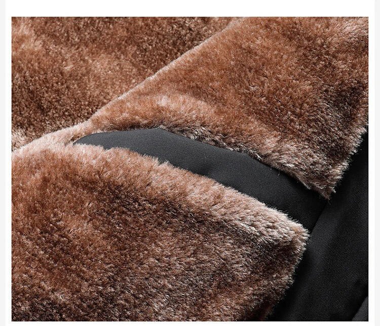 BROWON Brand Jacket for Men Fashion Stand Collar Business Casual Clothes Man 2025 New Solid Color Fleece Warm Winter Jacket Men - PratSN