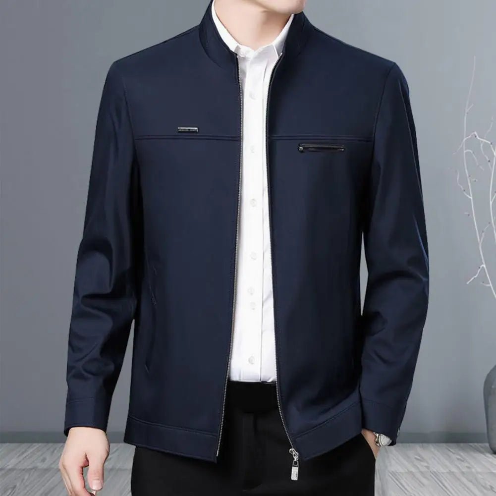 Business Men's Jacket Male Slim Fit Outerwear Men Zip Up Jacket Men Spring Thin Jacket - PratSN