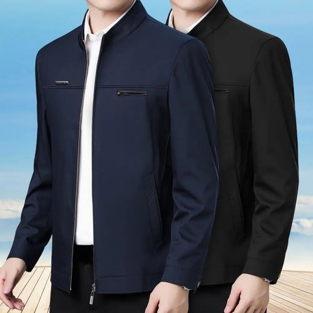 Business Men's Jacket Male Slim Fit Outerwear Men Zip Up Jacket Men Spring Thin Jacket - PratSN