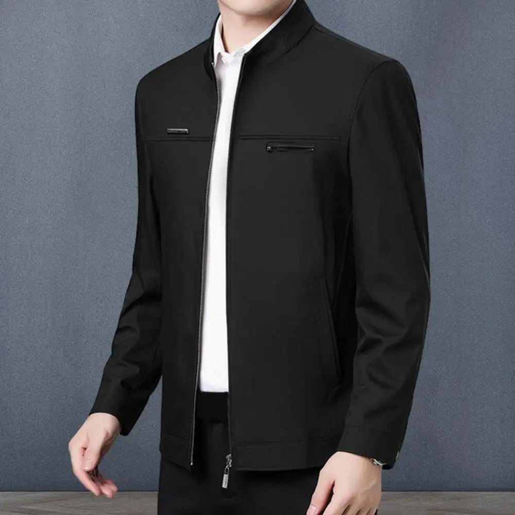 Business Men's Jacket Male Slim Fit Outerwear Men Zip Up Jacket Men Spring Thin Jacket - PratSN