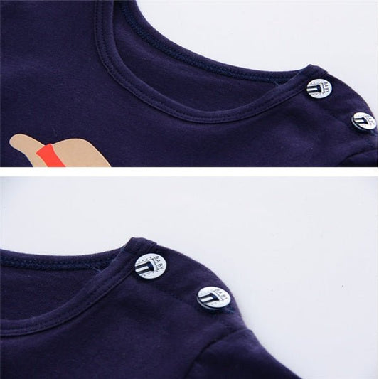 Cartoon Clothing Baby Boy Summer Clothes T-shirt Baby Girl Casual Clothing Sets - PratSN