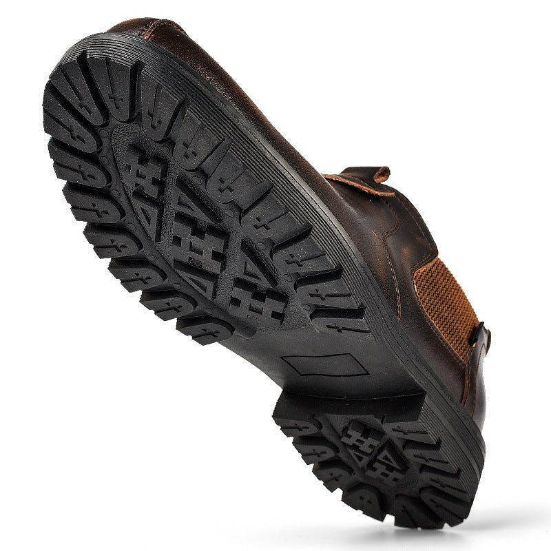 Casual leather shoes men loafers - PratSN