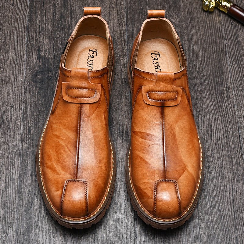 Casual leather shoes men loafers - PratSN