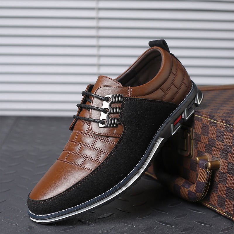Casual Leather Shoes Men's Shoes British Shoes - PratSN