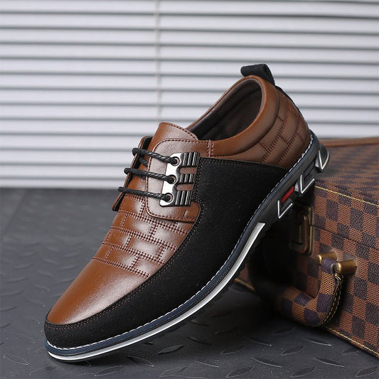 Casual Leather Shoes Men's Shoes British Shoes - PratSN