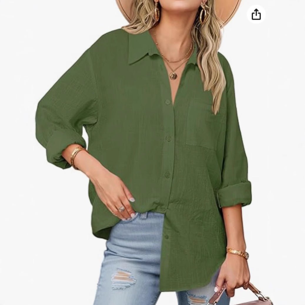 Casual Long - sleeved Shirt For Women - PratSN