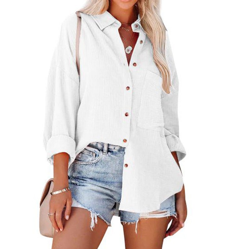 Casual Long - sleeved Shirt For Women - PratSN