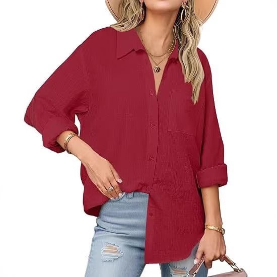 Casual Long - sleeved Shirt For Women - PratSN