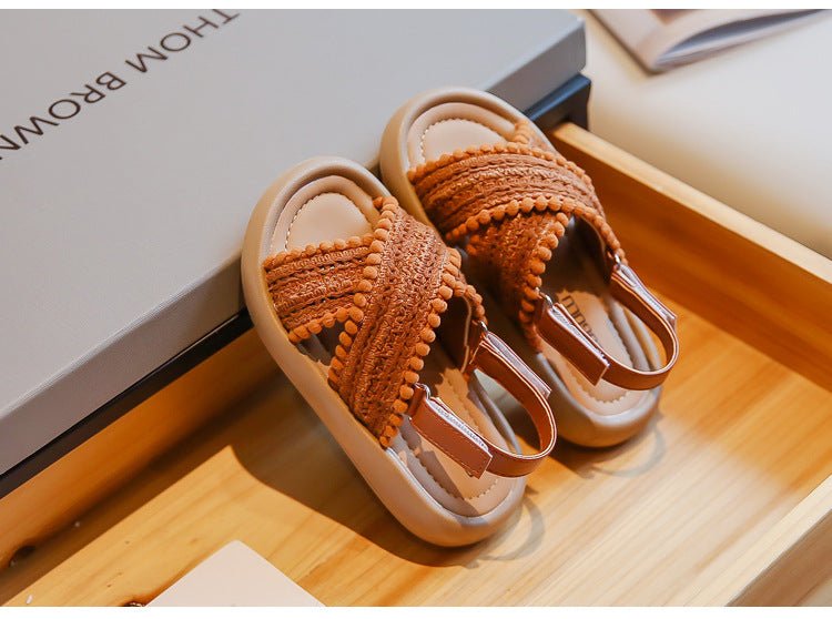 Casual Soft Bottom Children Older Children's Retro Beach Shoes - PratSN