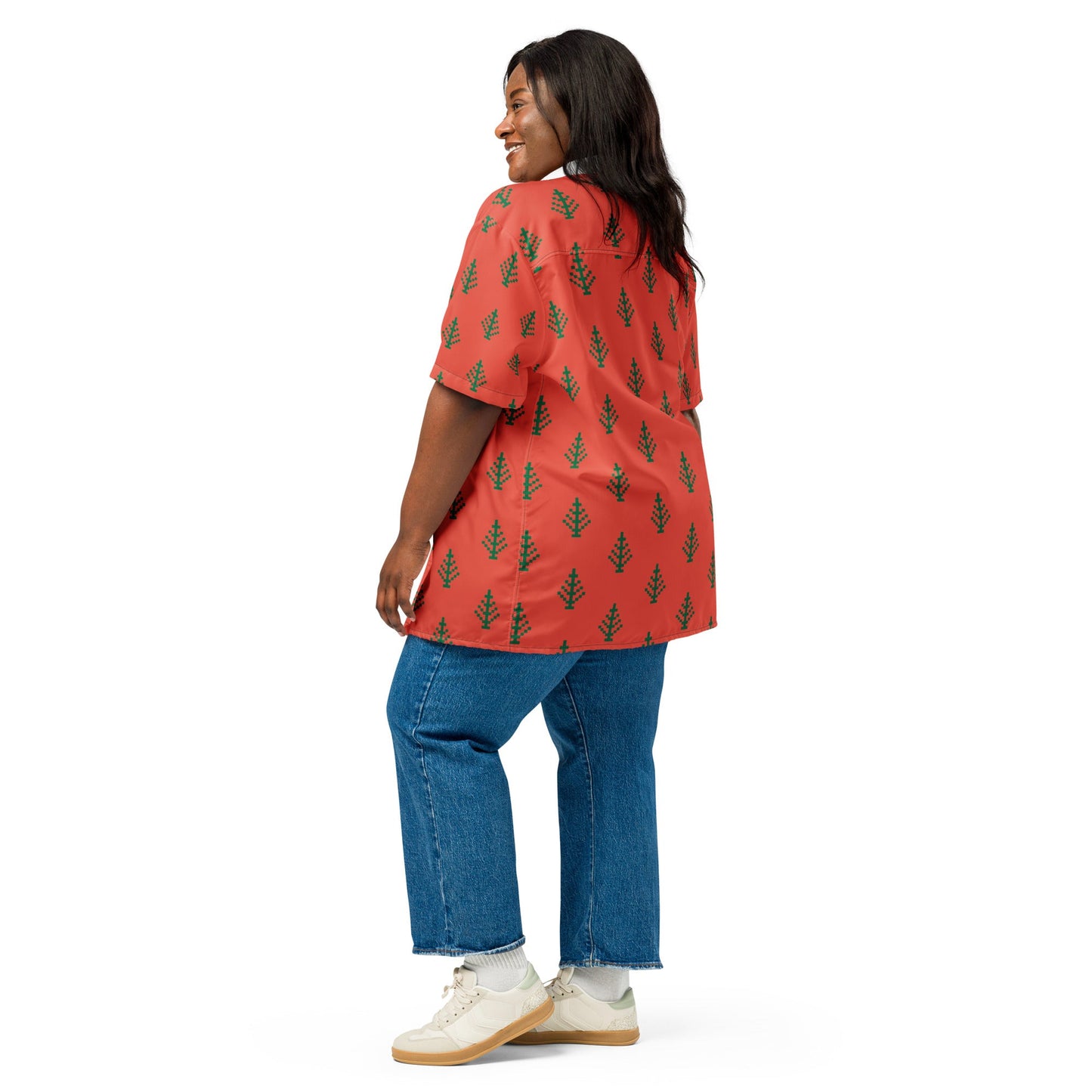 Casual Summer Shirt in Orange Red button Shirt - Unisex shirt - PratSN