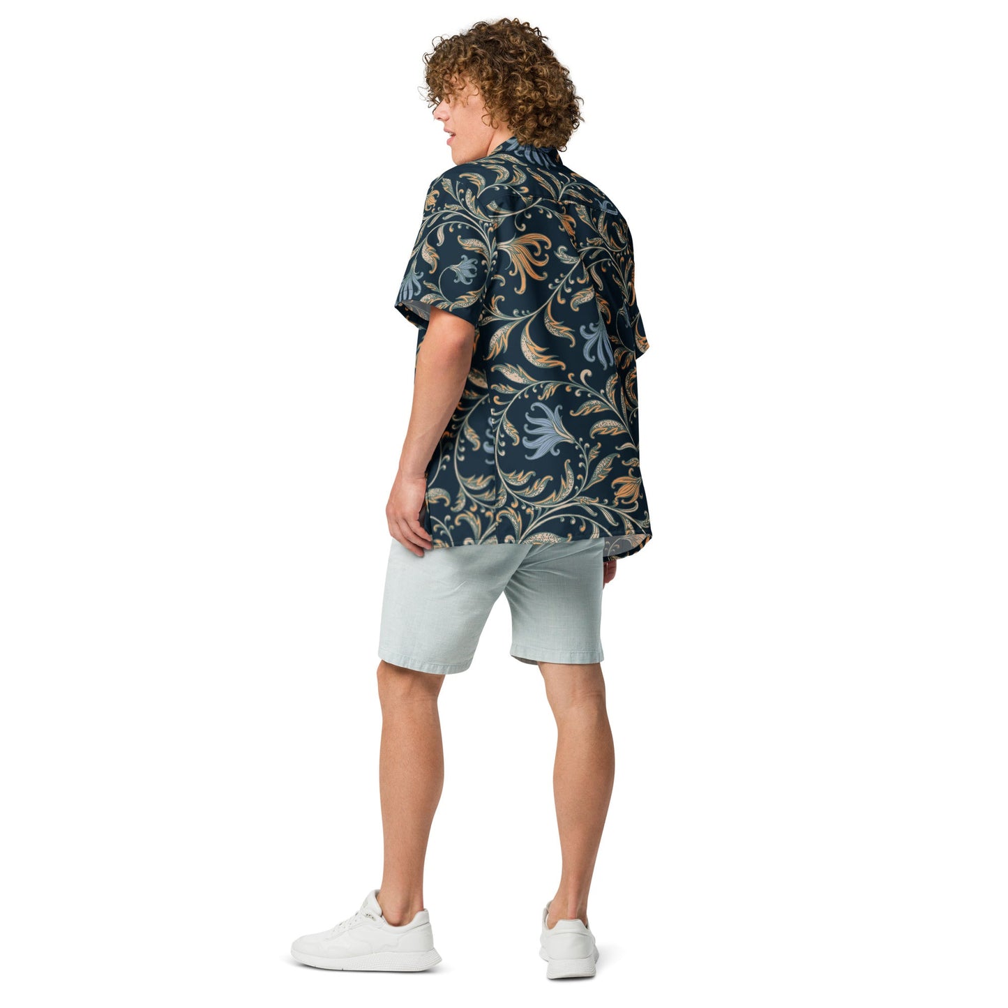 Casual Summer Shirt - Tropical Print Unisex Button - Up Shirt - PratSN