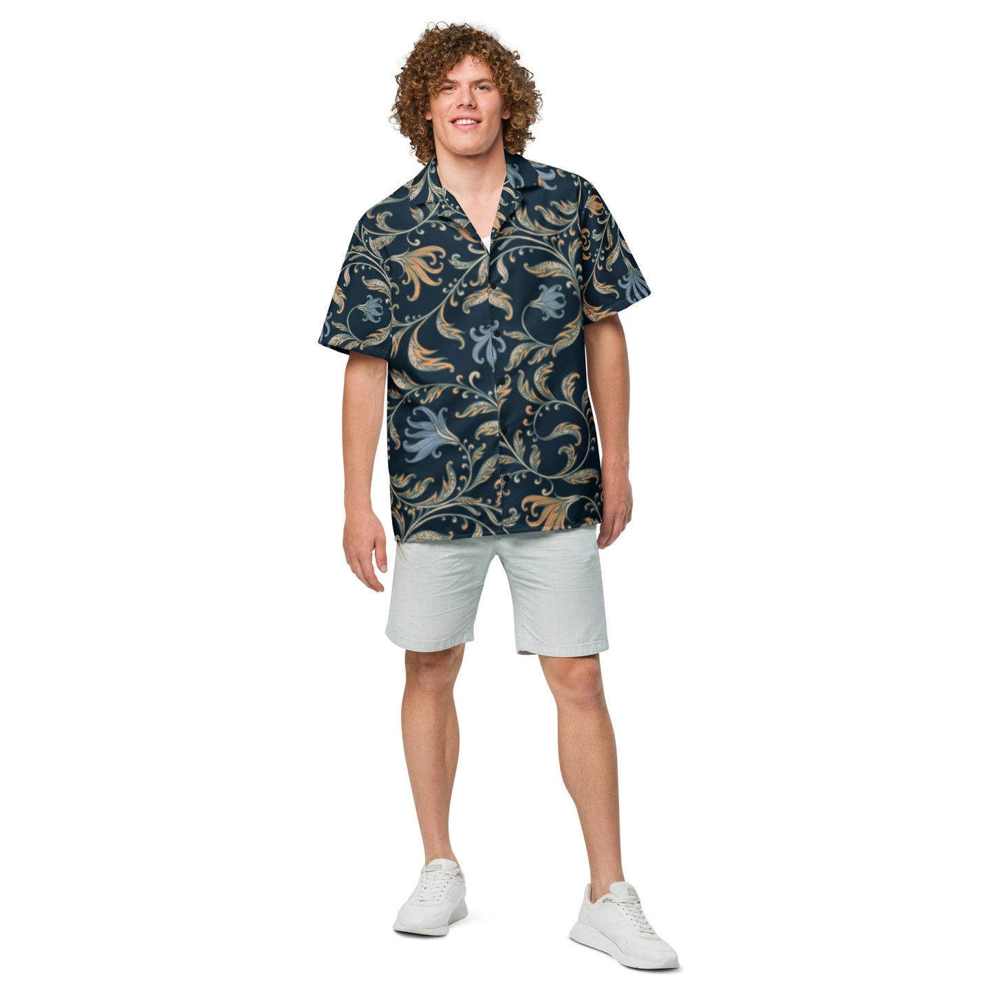 Casual Summer Shirt - Tropical Print Unisex Button - Up Shirt - PratSN