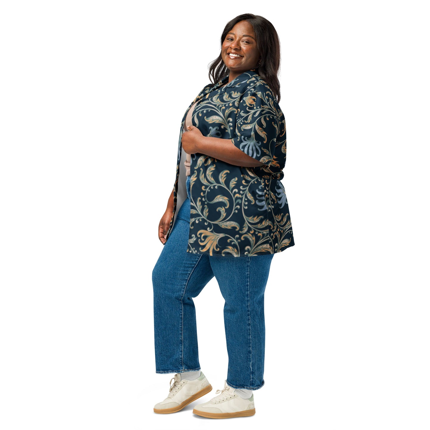 Casual Summer Shirt - Tropical Print Unisex Button - Up Shirt - PratSN